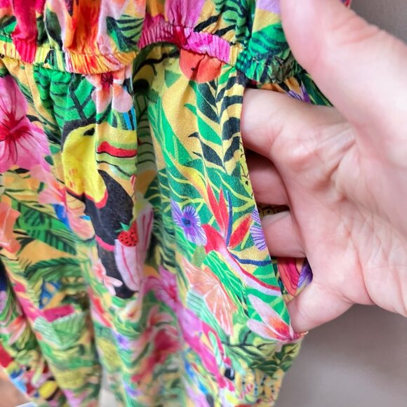 Emma Jayne X H&M Kids Tropical Print Sleeveless Jumpsuit 11-12 Years - Picture 4 of 6